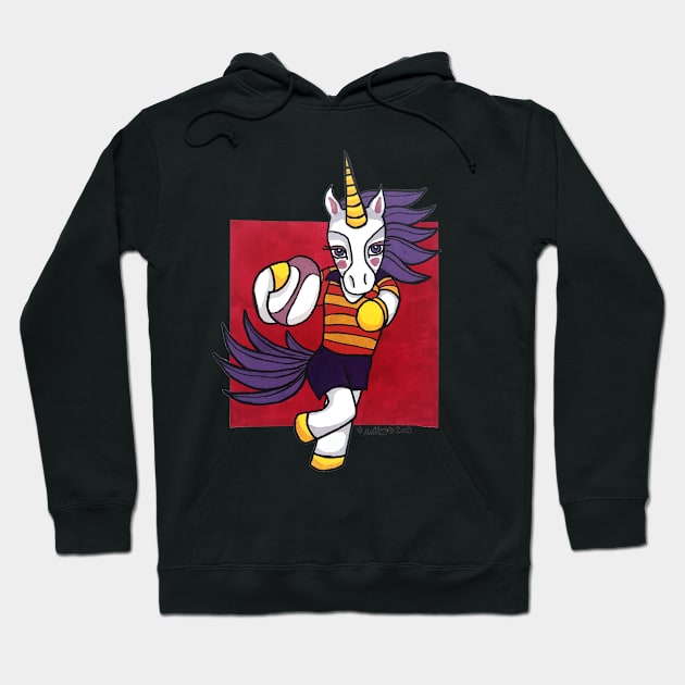 Rugby Unicorn - Ready to Pass - Animals of Inspiration Hoodie by mellierosetest